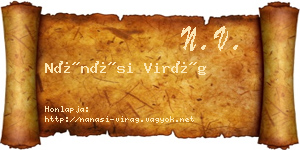 Nánási Virág névjegykártya
